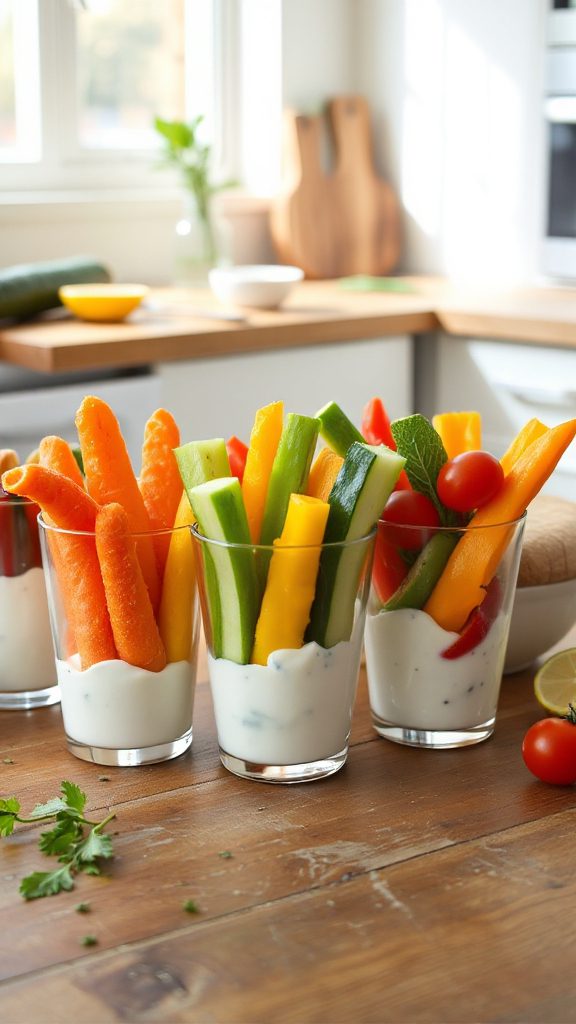 greek yogurt veggie dip cups