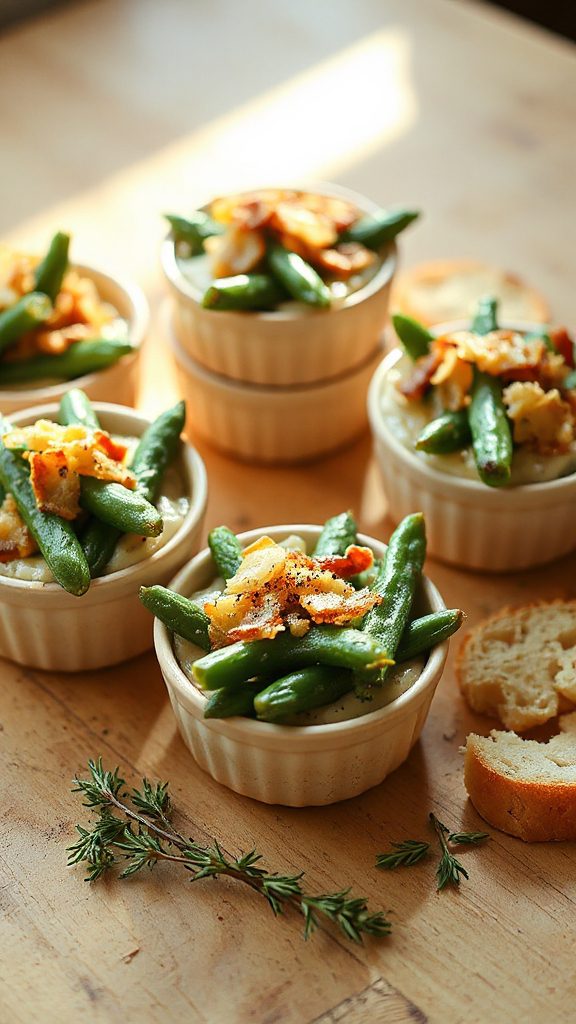 green bean casserole cups