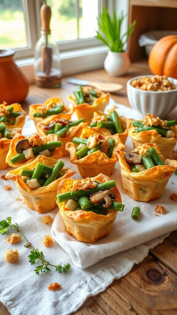 green bean casserole cups green bean casserole cups