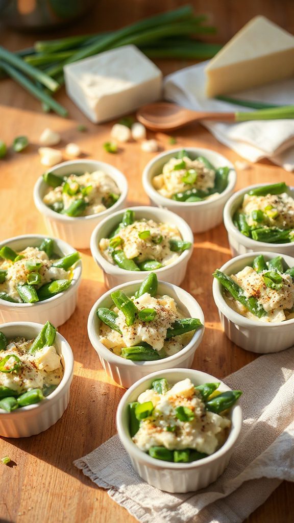 green bean casserole cups