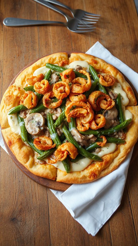 green bean casserole pizza