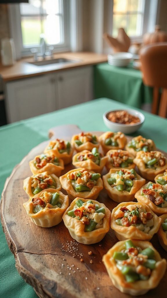 green bean casserole pizzas