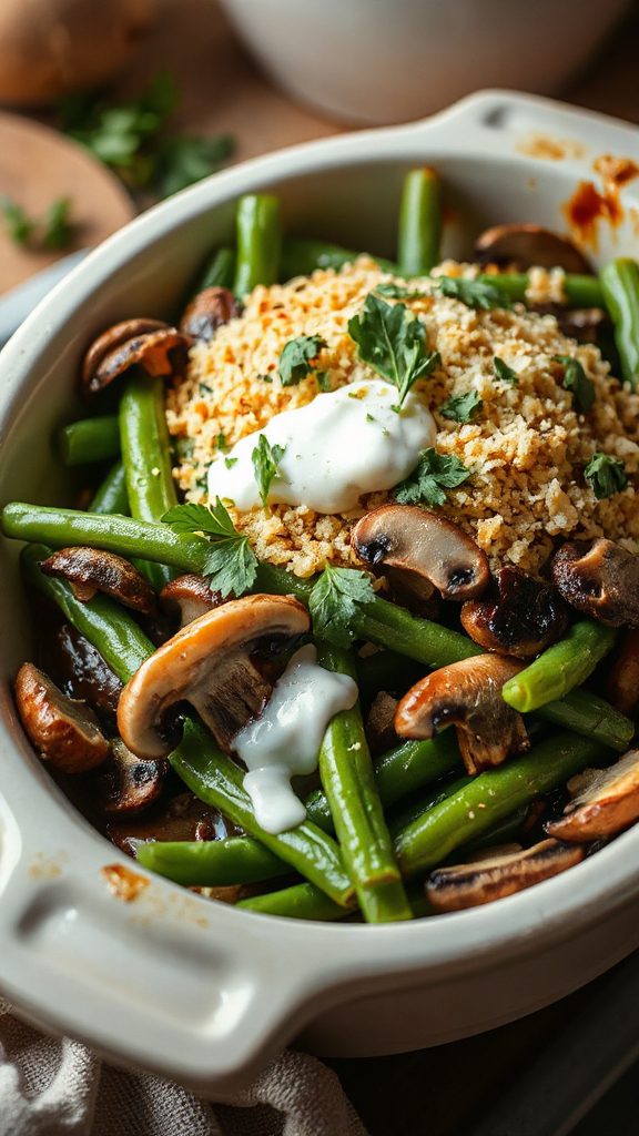 green bean mushroom bake green bean mushroom bake