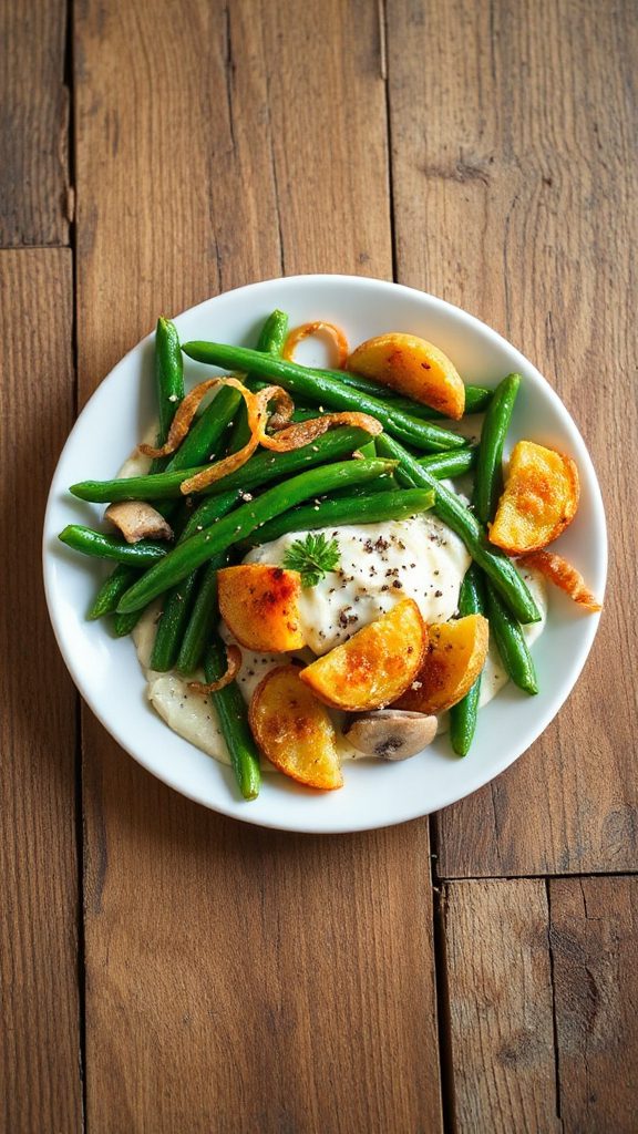 green bean potato galette recipe