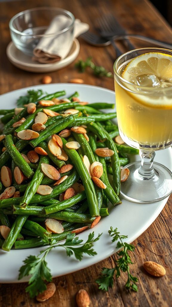 green beans with almonds green beans with almonds