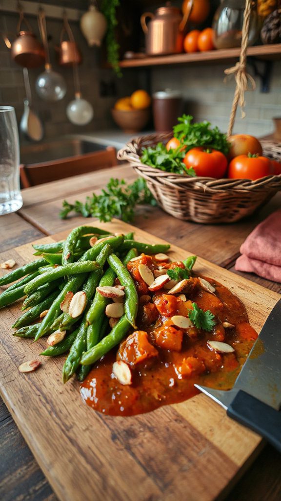 green beans with hogao sauce green beans with hogao sauce