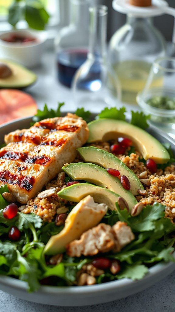 grilled chicken avocado bowl
