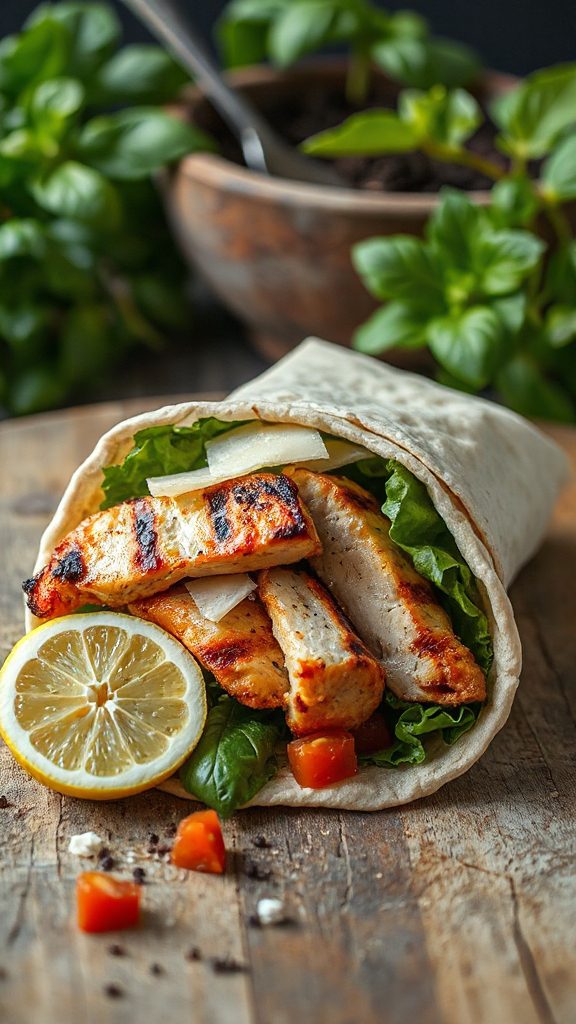 grilled chicken caesar wrap