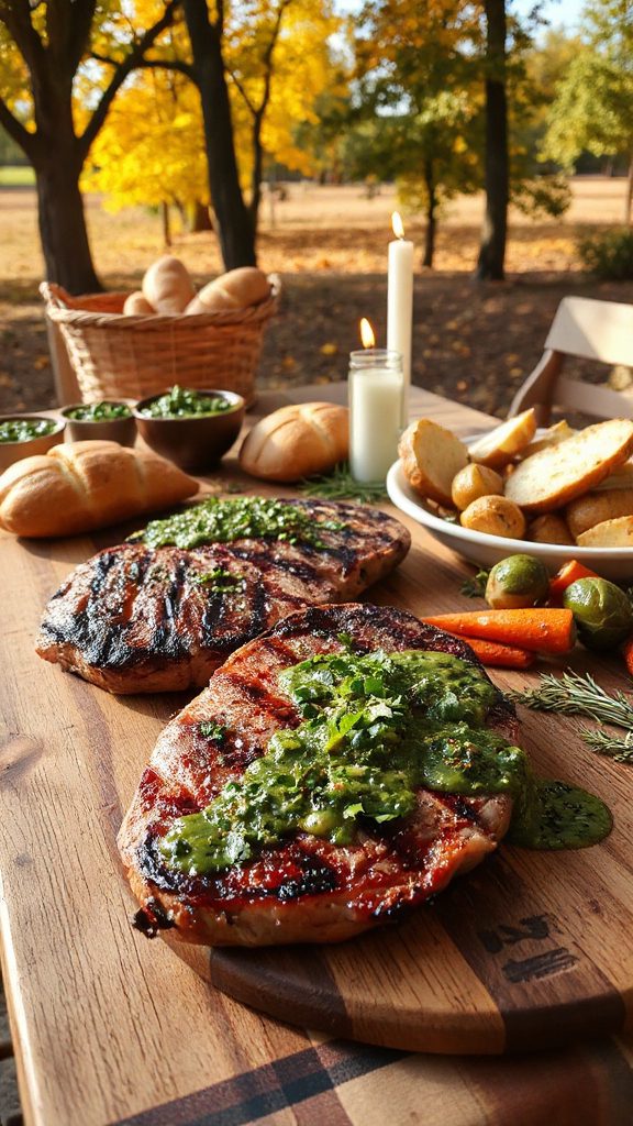 grilled flank steak with chimichurri