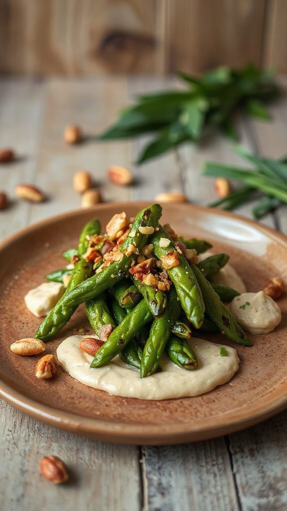 grilled green beans salsa dish