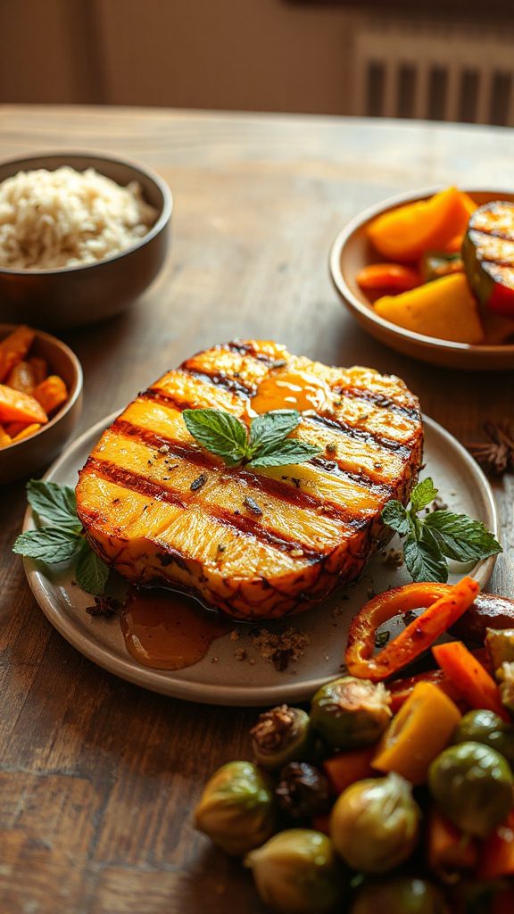 grilled pineapple with spices