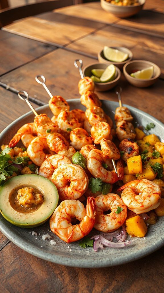 grilled shrimp with annatto
