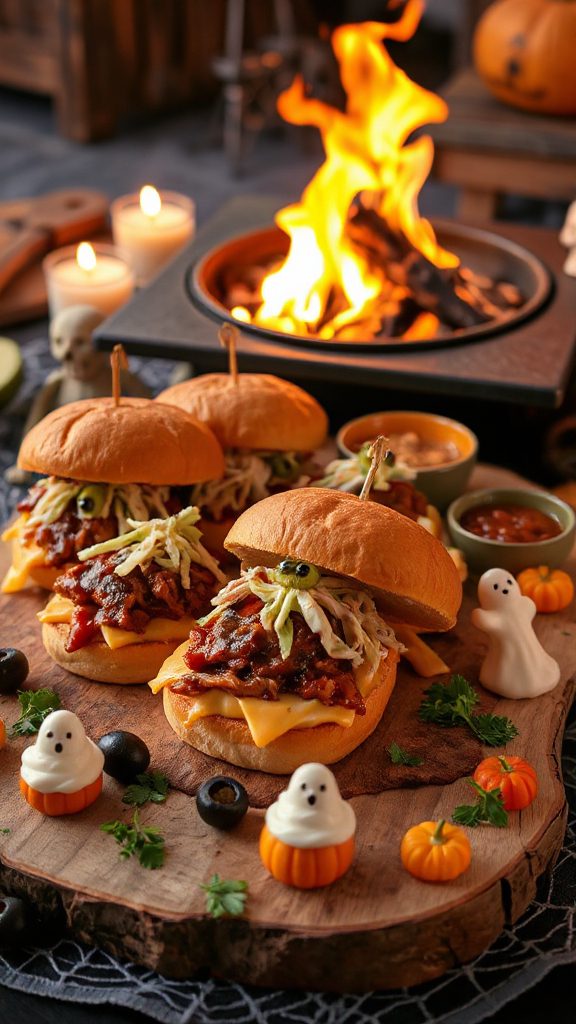 halloween bbq pulled pork sliders halloween bbq pulled pork sliders