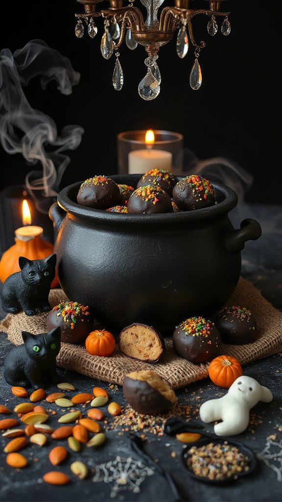 halloween cookie dough truffles