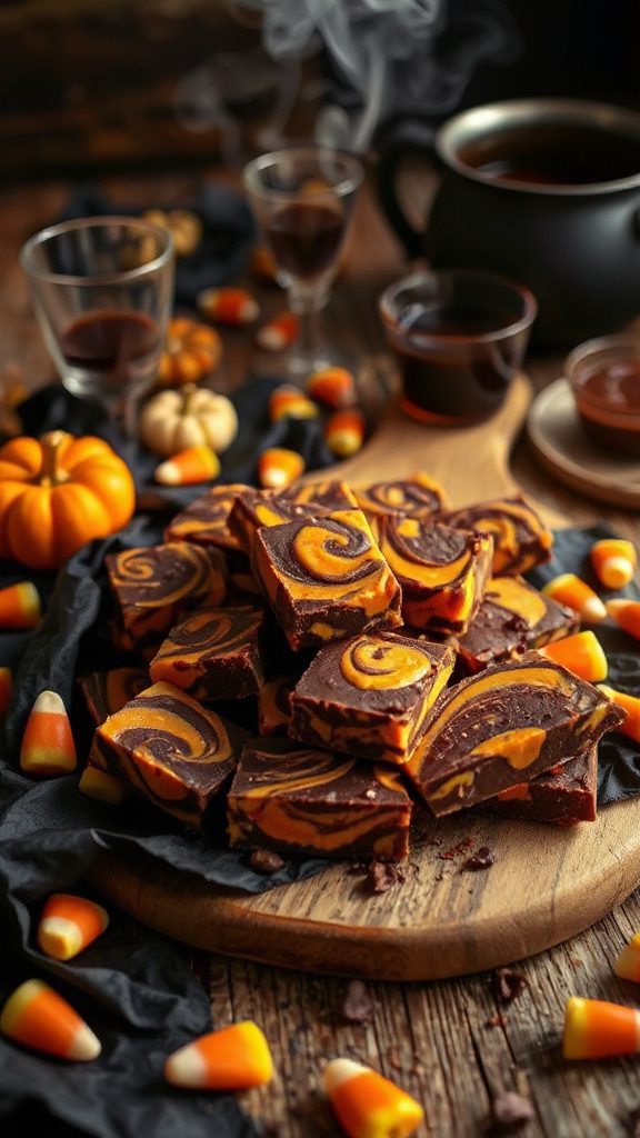 halloween orange black fudge halloween orange black fudge