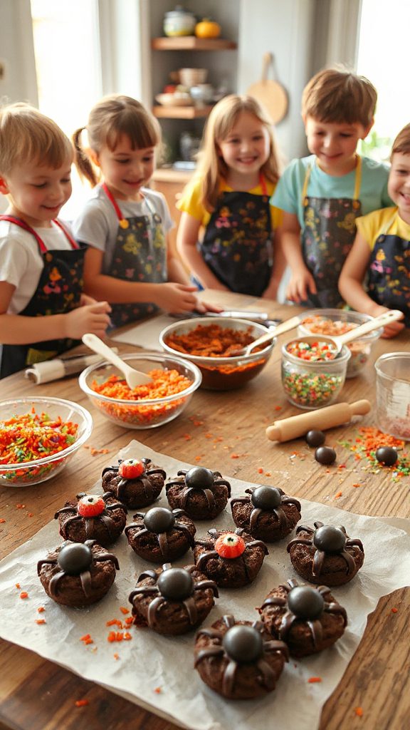 halloween spider brownie bites