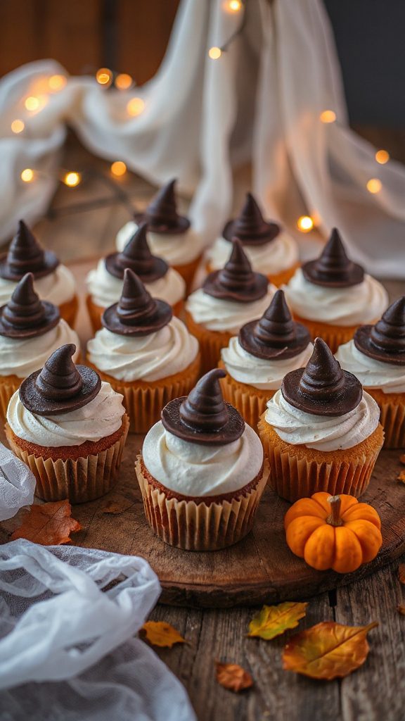 halloween themed ghost cupcakes