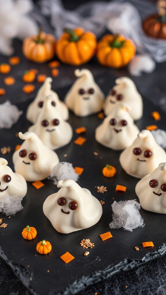 halloween themed ghostly macarons halloween themed ghostly macarons