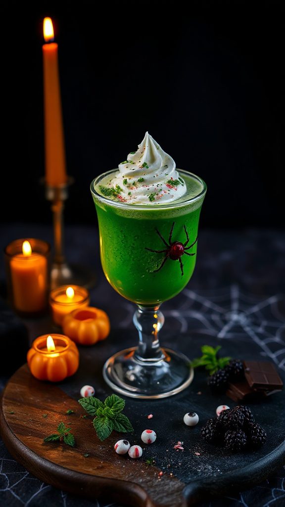halloween themed mint smoothies halloween themed mint smoothies