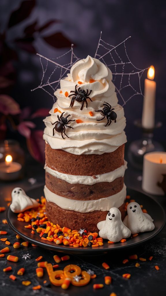 halloween themed pudding cake