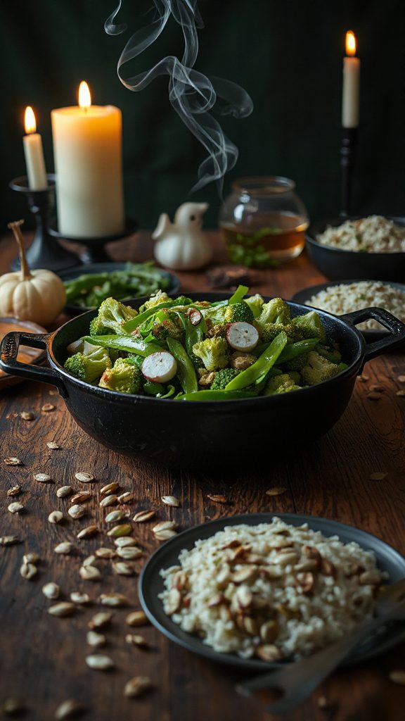 halloween themed veggie stir fry halloween themed veggie stir fry