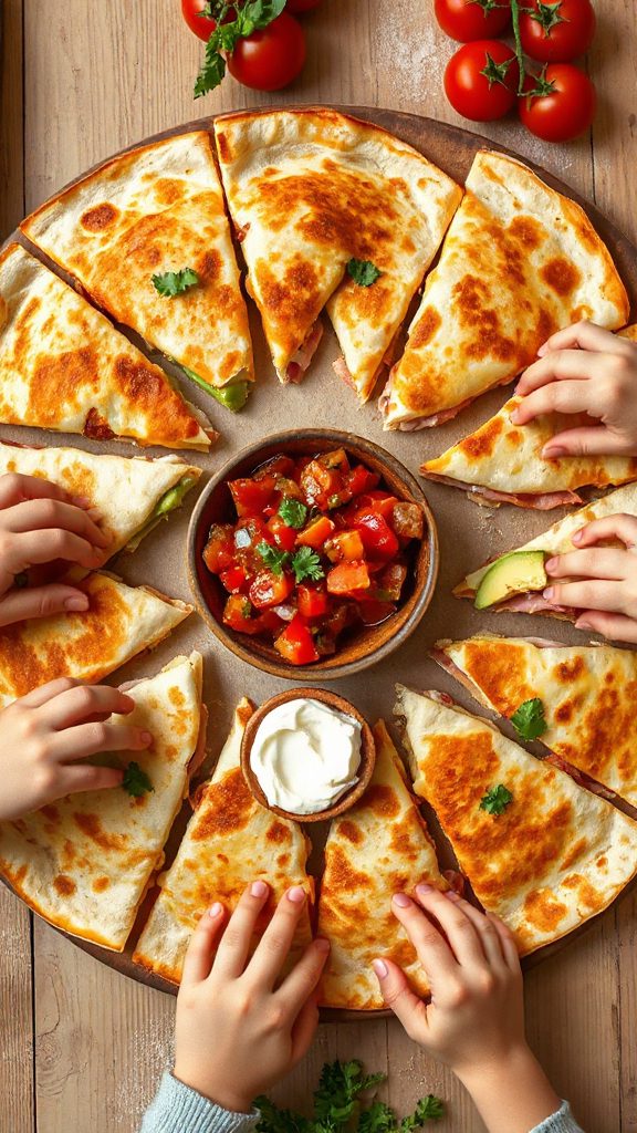 ham and cheese quesadilla