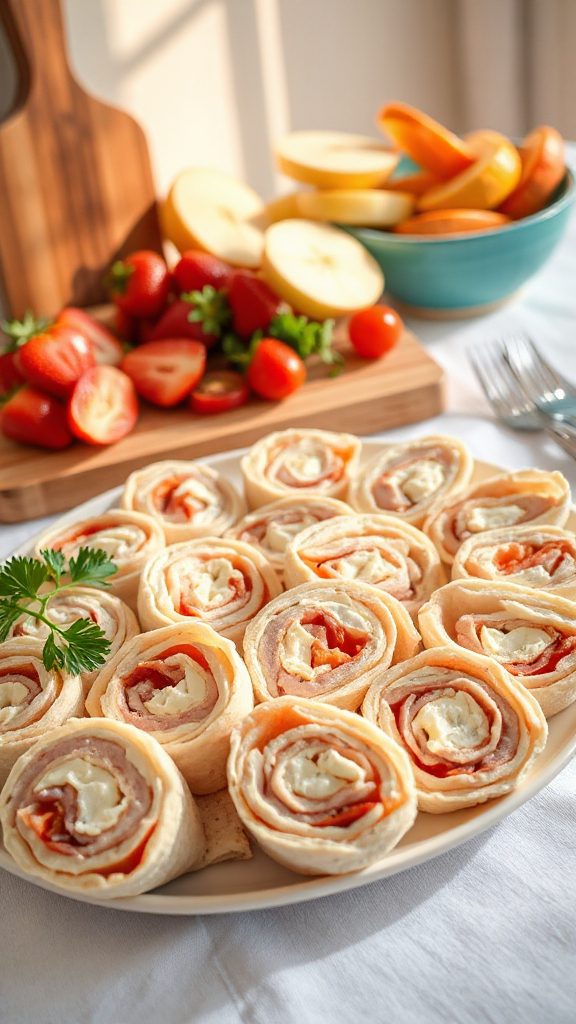 ham cream cheese tortilla snack