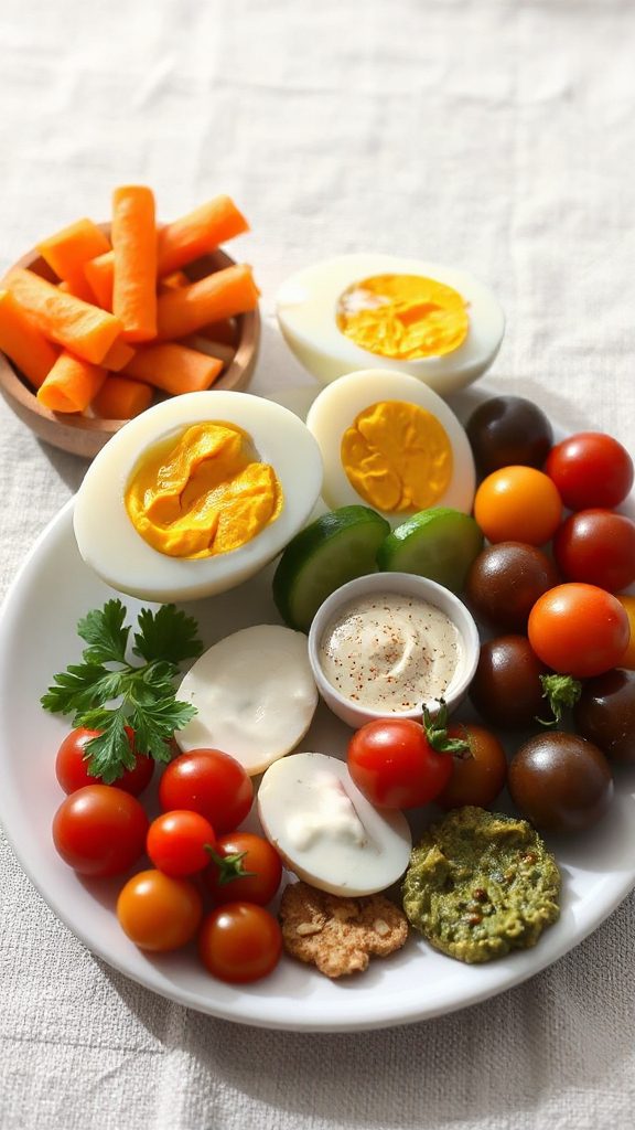 hard boiled eggs with dippers hard boiled eggs with dippers