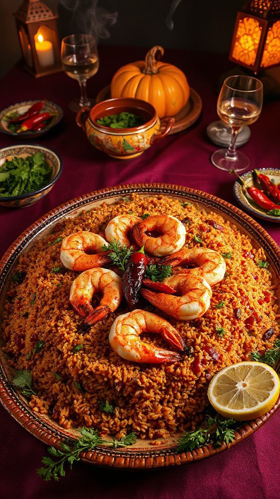harissa spiced shrimp kabsa recipe