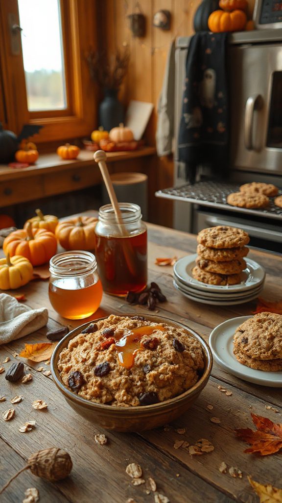 haunted honey oatmeal cookies
