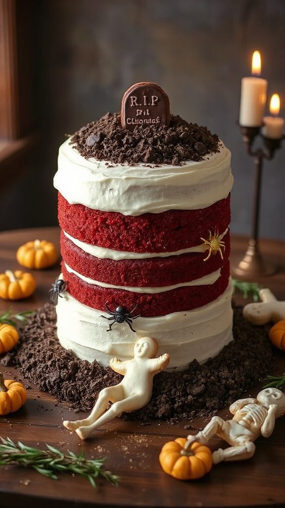 haunted red velvet cake
