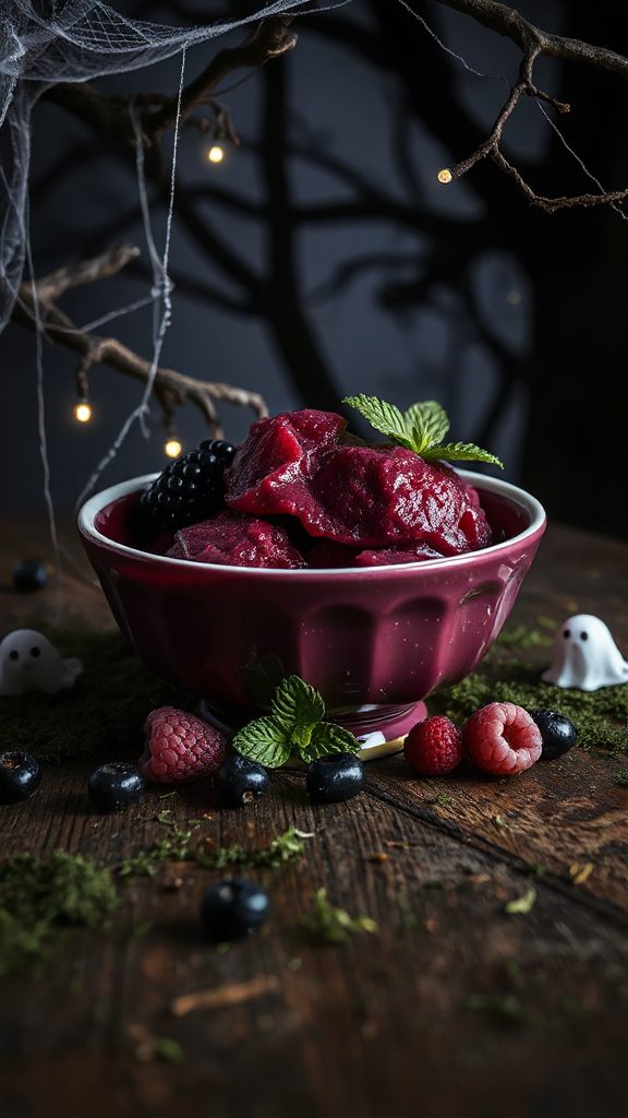 hauntingly delicious berry sorbet