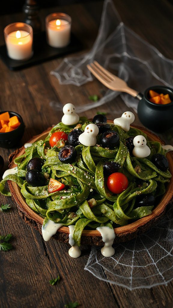 hauntingly delicious spinach fettuccine