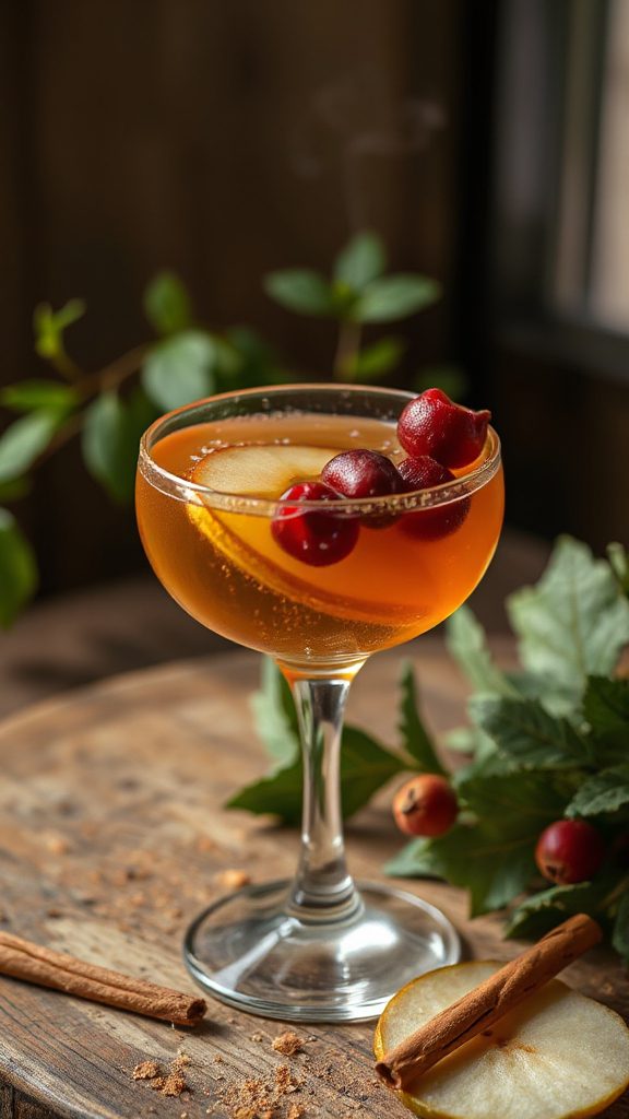 hawthorn berry pear cocktail