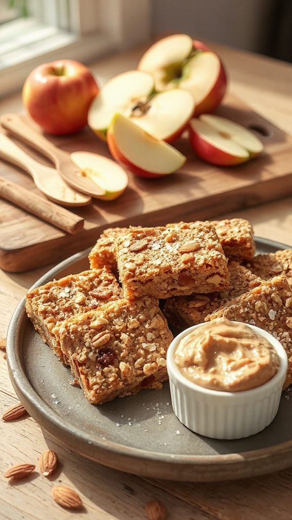 healthy apple almond bars