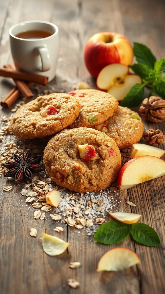 healthy apple oatmeal cookies