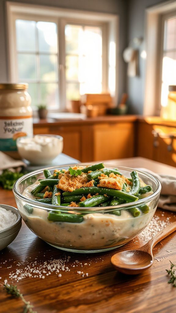 healthy creamy green bean casserole healthy creamy green bean casserole