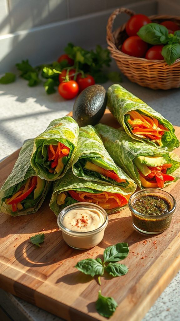 healthy customizable veggie wraps