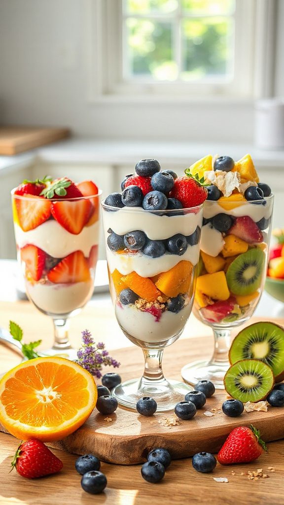 healthy fruit yogurt parfaits