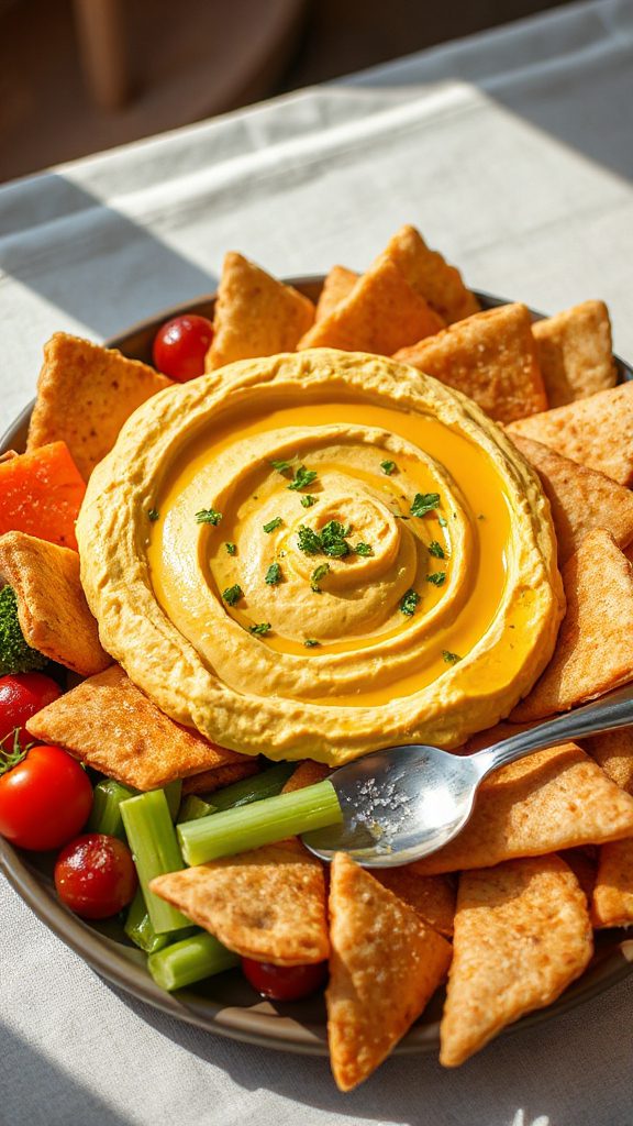 healthy hummus and pita