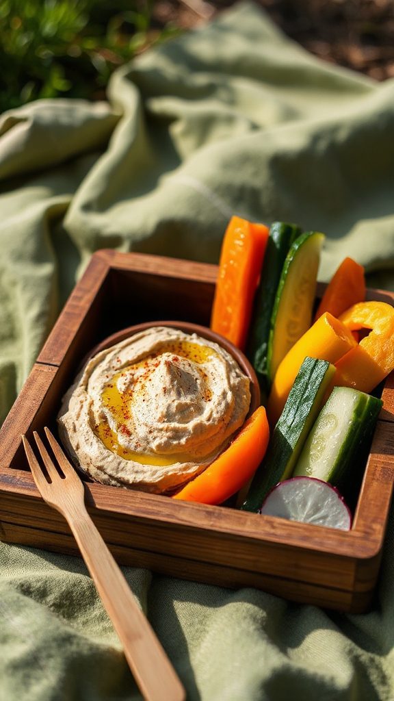 healthy hummus veggie snacks