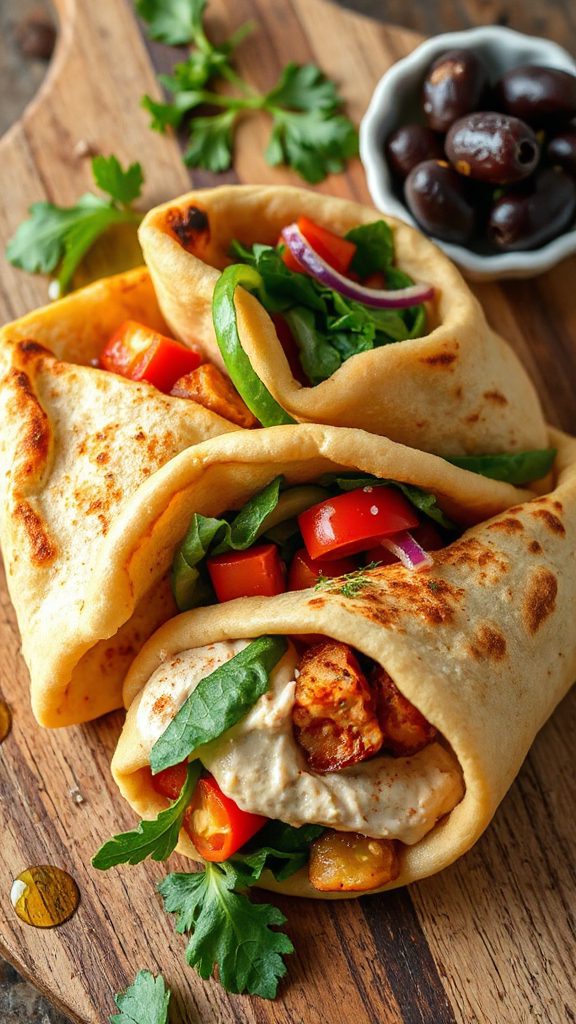 healthy mediterranean veggie rolls