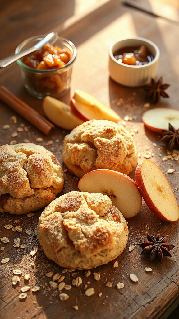 healthy spiced apple biscuits