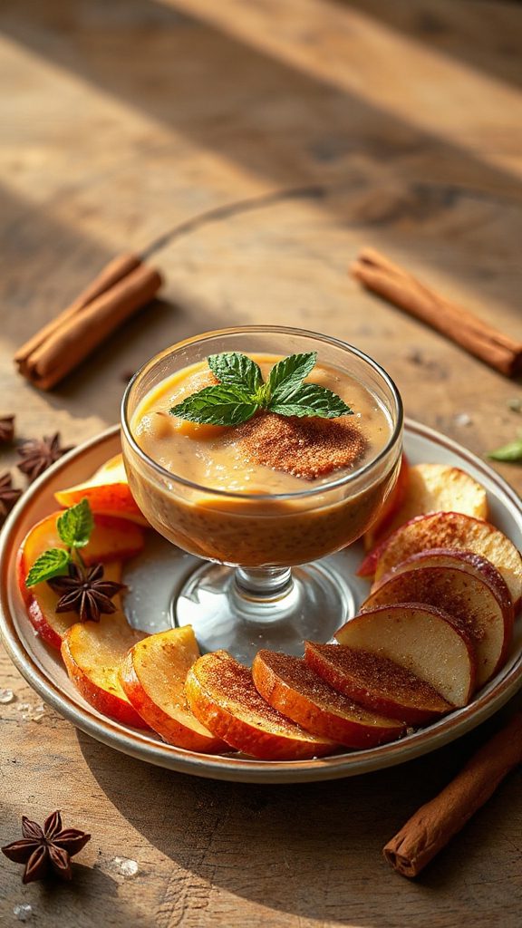 healthy spiced apple pudding