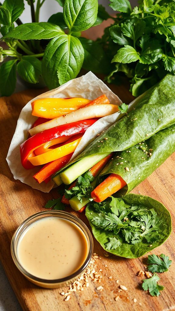 healthy thai veggie wraps healthy thai veggie wraps