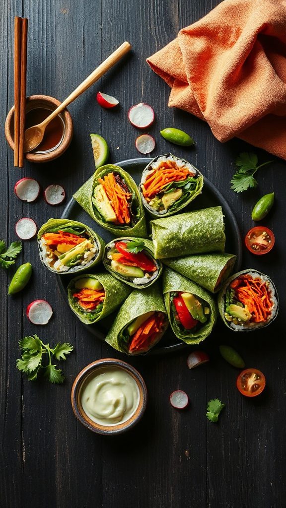 healthy vegetable sushi wraps
