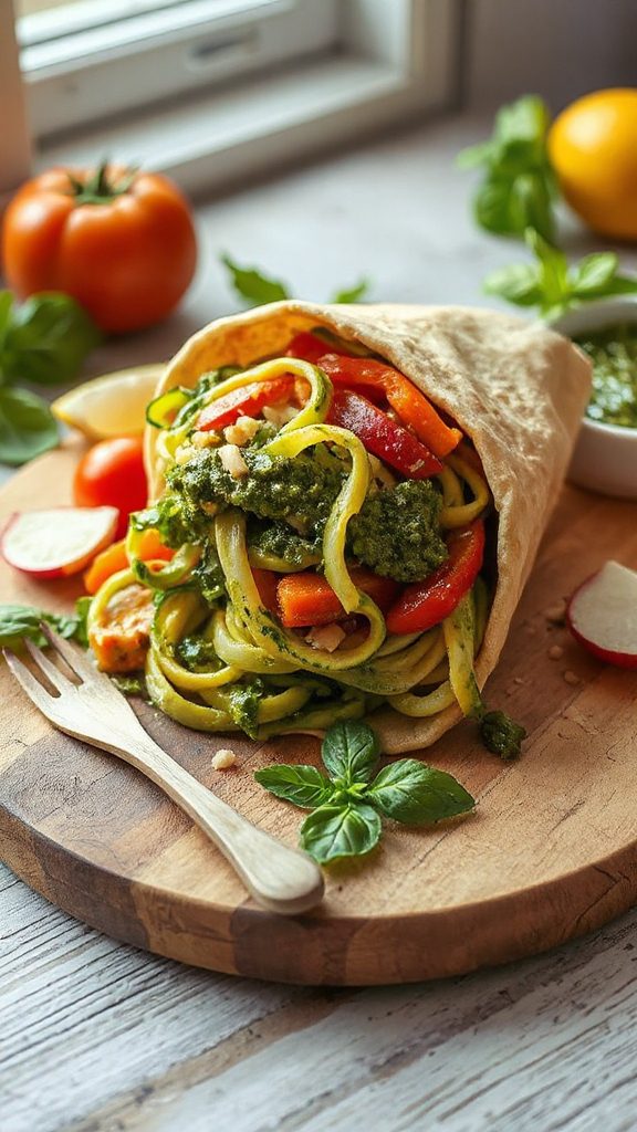 healthy zucchini noodle wrap