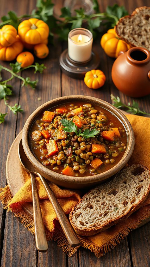 hearty autumn lentil stew hearty autumn lentil stew