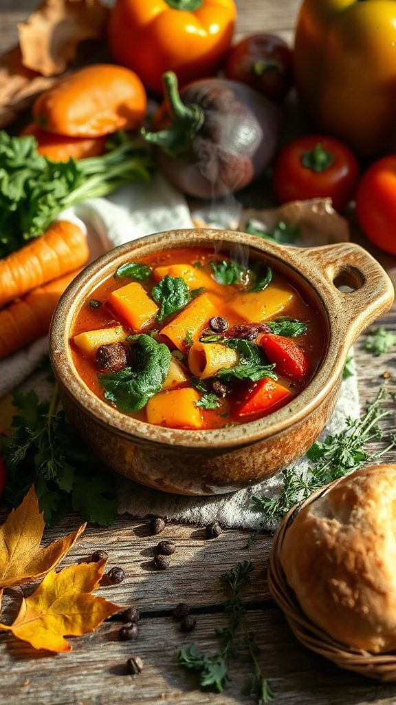 hearty autumn vegetable minestrone