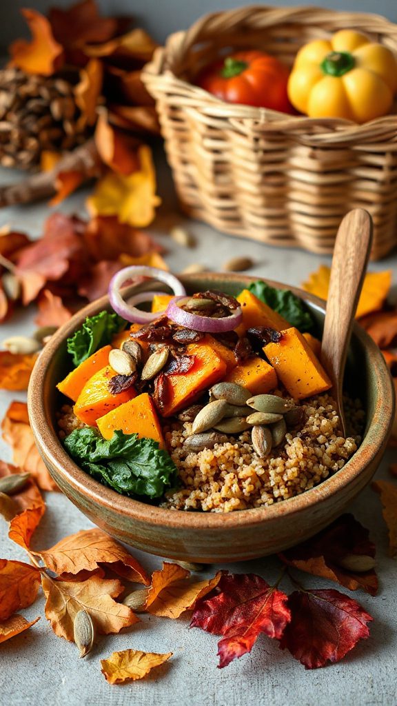 hearty autumn vegetable quinoa
